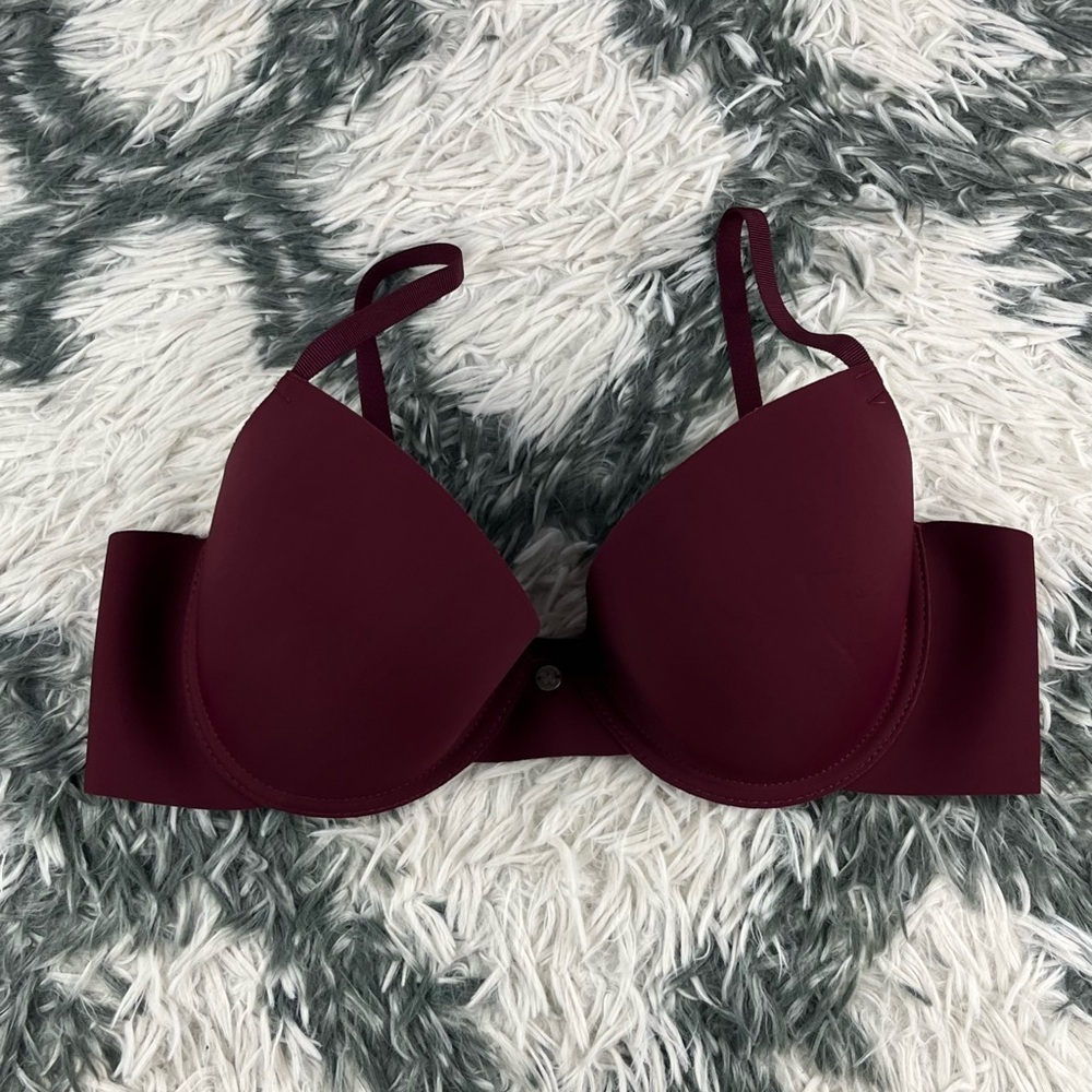 Lucky Brand Women’s Burgundy T-shirt Bra Underwire Lined Size 36C